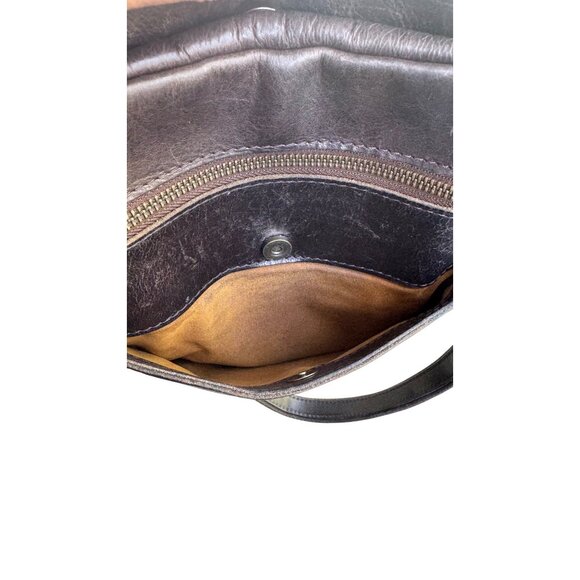 Patricia Nash Francesca Leather  Dark Brown Crossbody Bag Tooled Embossed - Picture 10 of 15